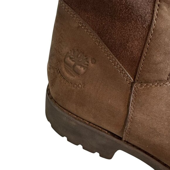 Timberland Brown Leather Nubuck Waterproof Pull-On Boots | Women's Size 9.5 - Picture 9 of 11